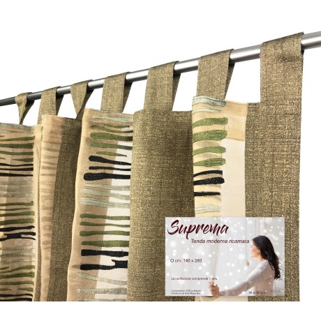 CURTAIN SUPREME STRIPED AND...