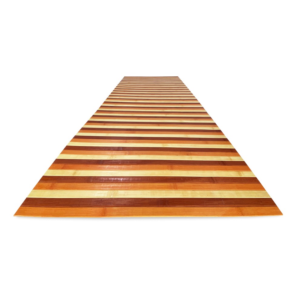 Tappeto in fibra di bamboo sfumato arancio, in diverse misure Misura Cm.  50x75