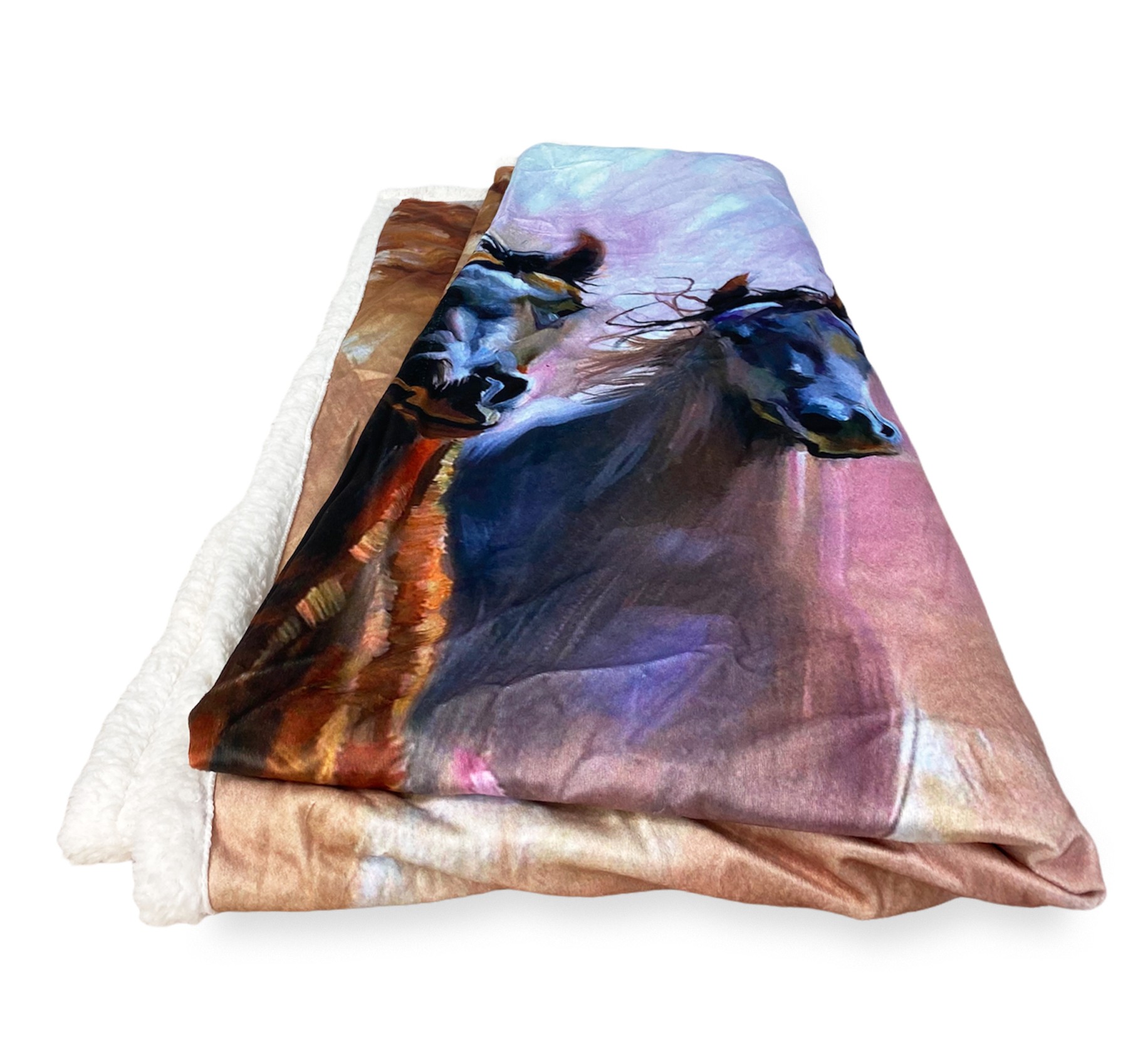 LOMAER Plaid Couverture Cheval pour Adultes 2 Personnes Douce et  Confortable Couverture Polaire avec Motif Animal Marron Cheval Fleece  Blanket for Bed