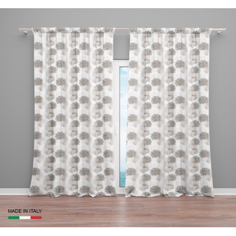 Tent with corals and marine subjects on beige