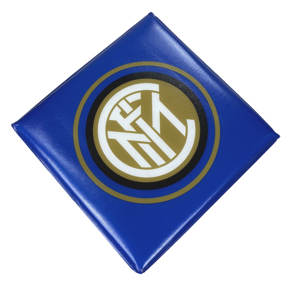 Pouf Contenitore poggiapiedi Inter F.C. Ufficiale Nero Azzurro con