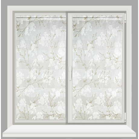Glasvorhang auf Beige