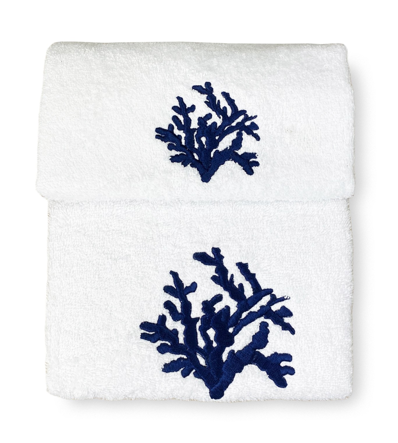Set 5 asciugamani bagno in cotone blu Moira