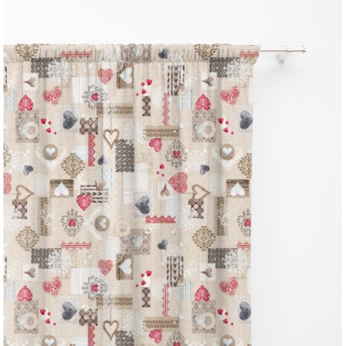 shabby red tent Tyrolean style