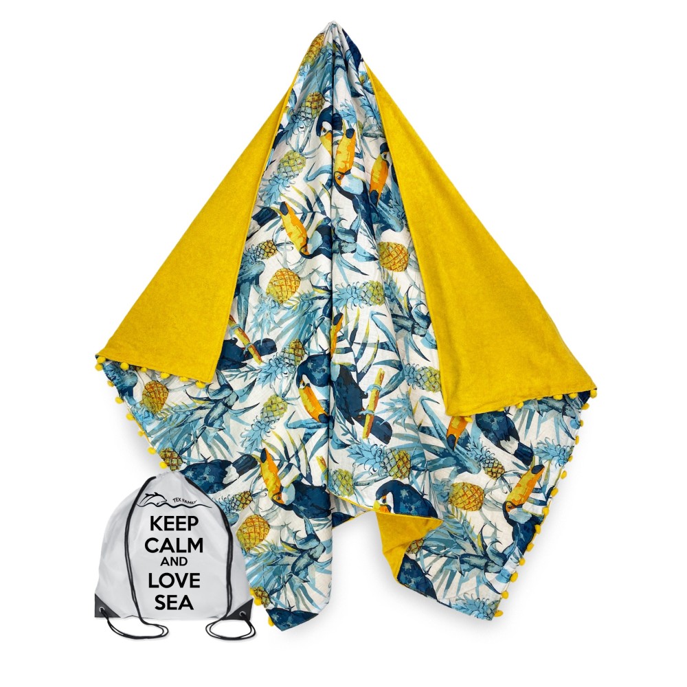 Kikoy beach towel with toucan Kikoy beach towel with toucan