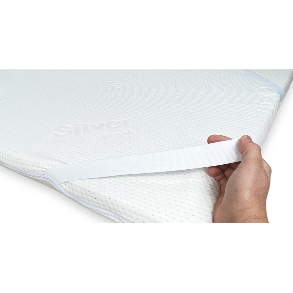 Topper Singolo Memory Foam 90x200 - alto 5 cm, a portanza differenziata,  sfoderabile | Correttore H5