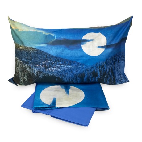Laken mit Tagesdeckenfunktion, bedruckt mit der Sonne und dem Mond