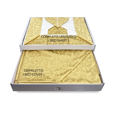 Gold Tagesdecke Laken Koffer