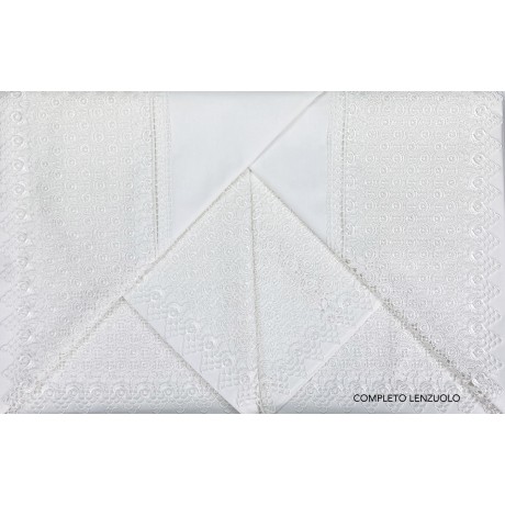 Tagesdecke und Laken mit Makramee-Spitze, ideal als Geschenkidee für die Braut
