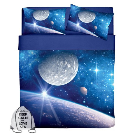 Bogen bedruckt mit Sternen und Planeten