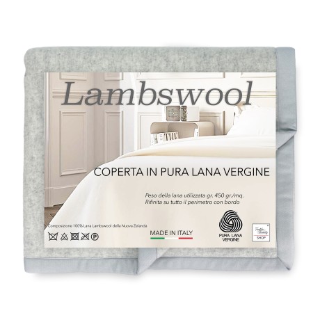 LAMBSWOOL WOOL BLANKET GREY...