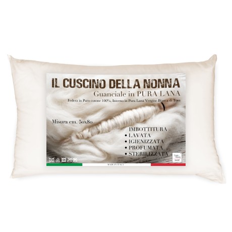 Set di 2 Cuscini Pattern, 100% Made in Italy, Guanciale Viscoelastico con  Fiocco Fibra, Antiacaro e Anallergico, cm 48x78h10,5