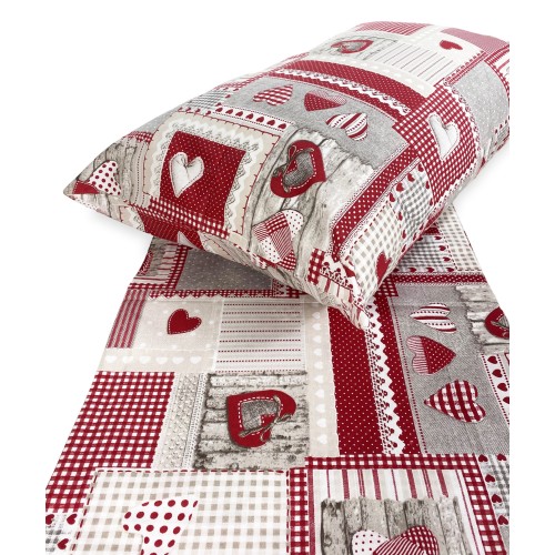 Set copripiumino Aprica bordeaux, resistente e artigianale