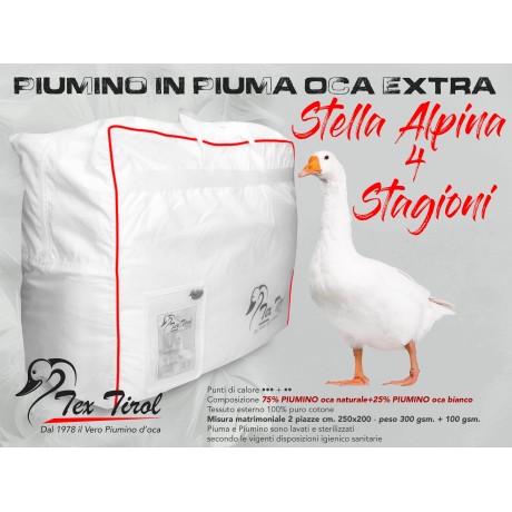 4-season duvet in pure goose down