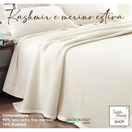 Blanket made in Italy, soft and breathable for spring-summer