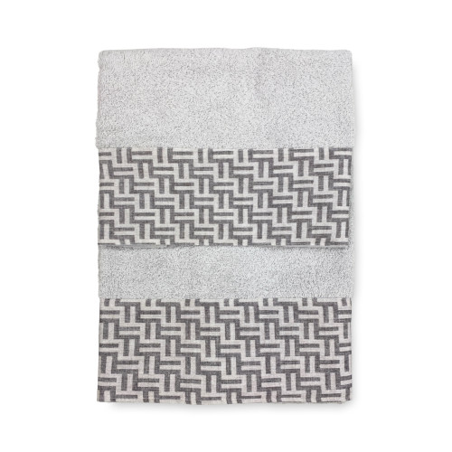 asciugamani grigi moderno in puro cotone