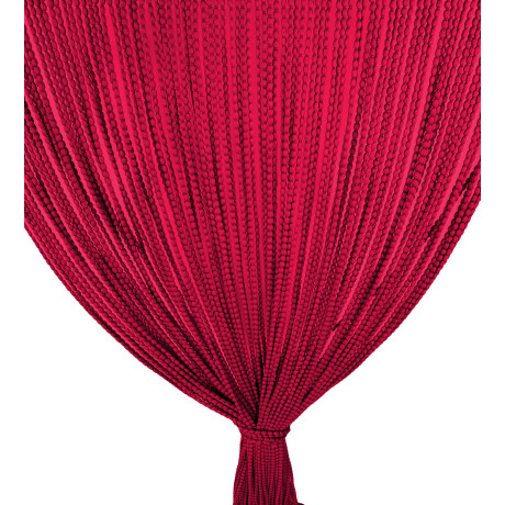 tenda a perline in stoffa antirumore colore rosso