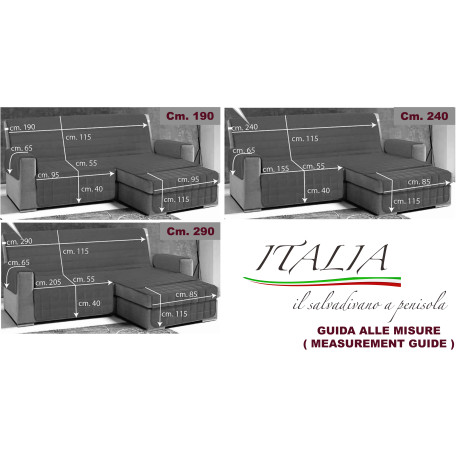 SOFA COVER ITALIA IL SOFA PROTECTOR WITH QUILTED PENINSULA LIGHT GREY