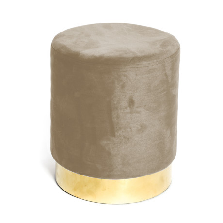 Pouf en velours gris...