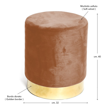 Pouf Poggiapiedi Velvet in...