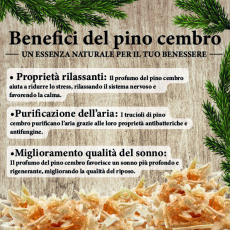 Swiss pine shavings - Swiss pine from the Dolomites, 100% natural and certified