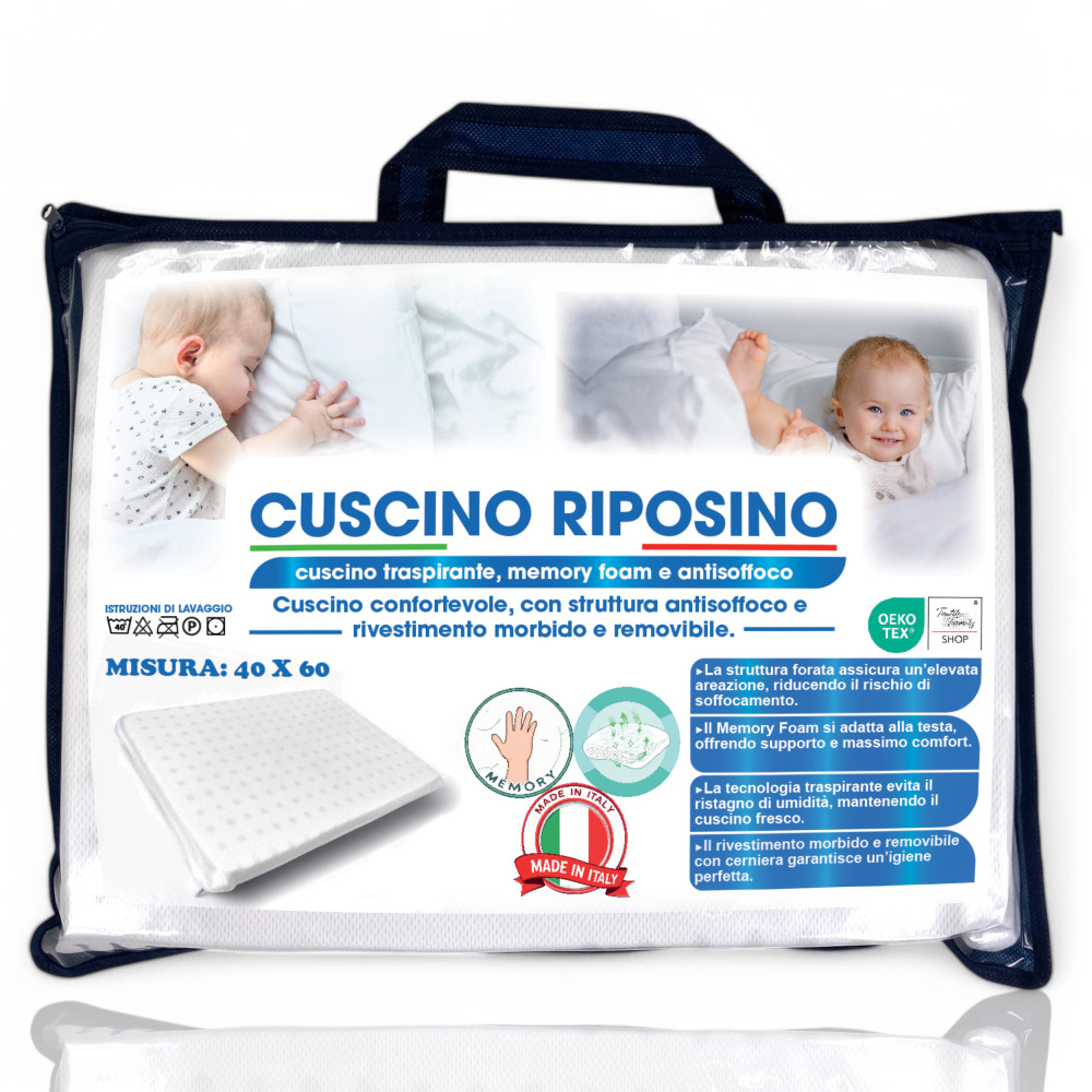 Baby Memory Foam Nap Kissen 40x60 cm - Erstickungsschutz und abnehmbarer Bezug Baby Memory Foam Nap Kissen 40x60 cm - Erstickungsschutz und abnehmbarer Bezug