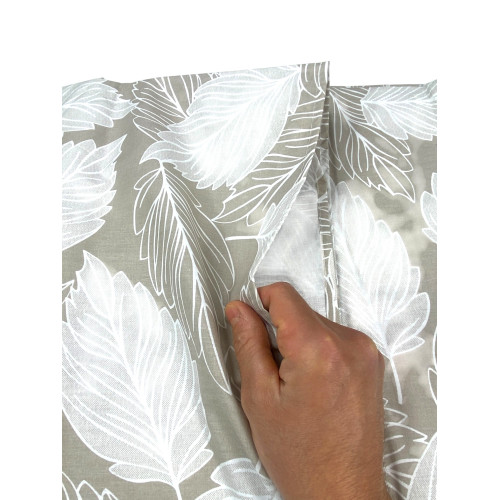 Embalaje original de la cubierta de hoja beige