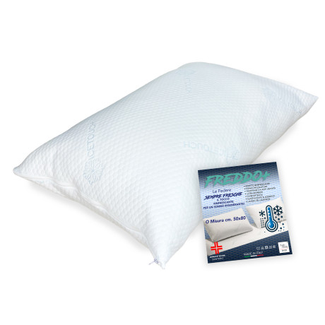 Taie d’oreiller simple rafraîchissante Ice-Touch 50x80 cm en tissu thermorégulateur