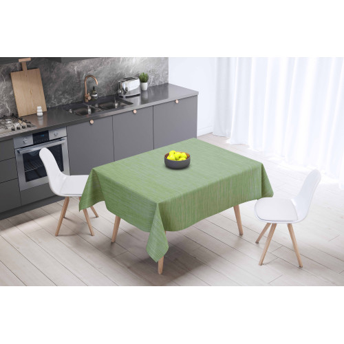 LIMA Green plastic-coated tablecloth – Folded view – glossy PVC