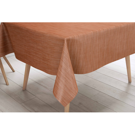 LIMA Orange Tischdecke – Aussichtsset in der Küche – Wachstuch in Leinenoptik