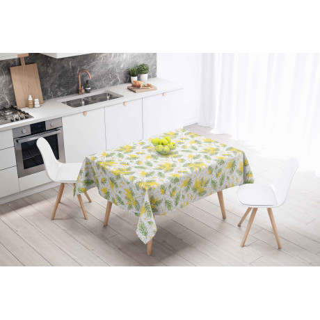 LIMA Mimosa Tischdecke – Aussichtsset in moderner Küche – PVC-Leineneffekt
