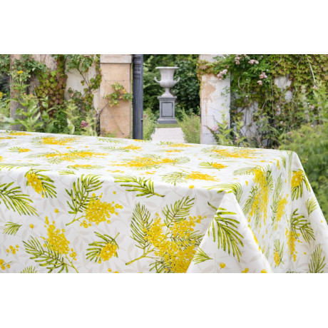 Emballage nappe LIMA Mimosa – Fabriqué en Italie, plastifié, lavable