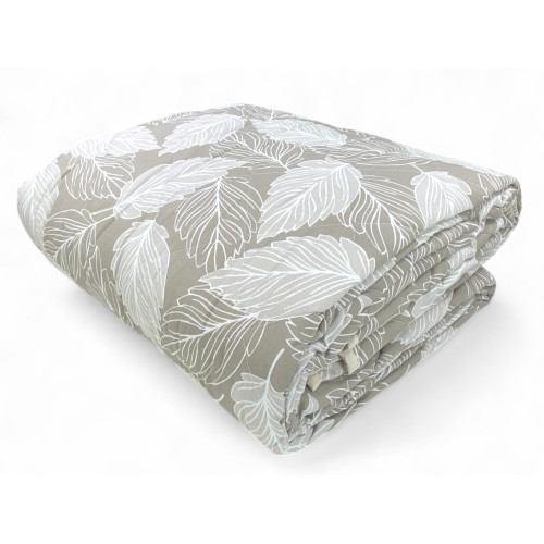 Beige Leaf Quilt - Leichte Steppdecke aus Mikrofaser für die Zwischensaison - Made in Italy
