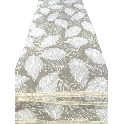 Beige Leaf Quilt - Spring blanket with compact packaging and Italian quality
