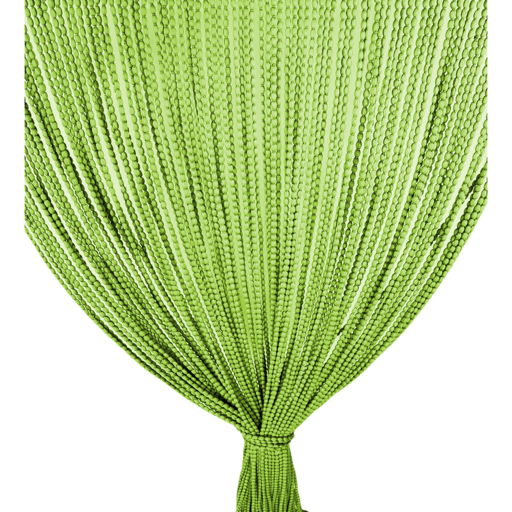 Mariel curtain with green beads gathered in the center, elegant and decorative Mariel curtain with green beads gathered in the center, elegant and decorative