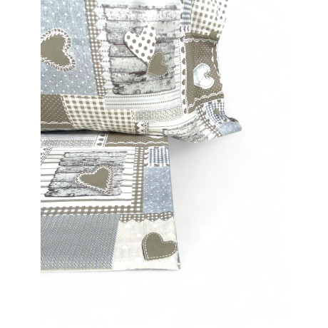 Housse de couette tyrolienne aprica beige coeurs
