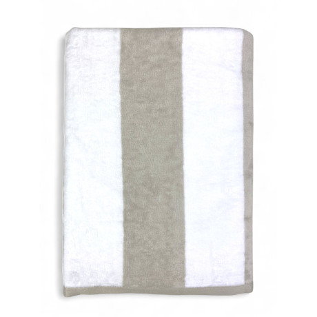 Forte dei Marmi Jacquard-Strandtuch mit taubengrauen beigen Streifen 90x165 cm aus Frottee aus Baumwolle