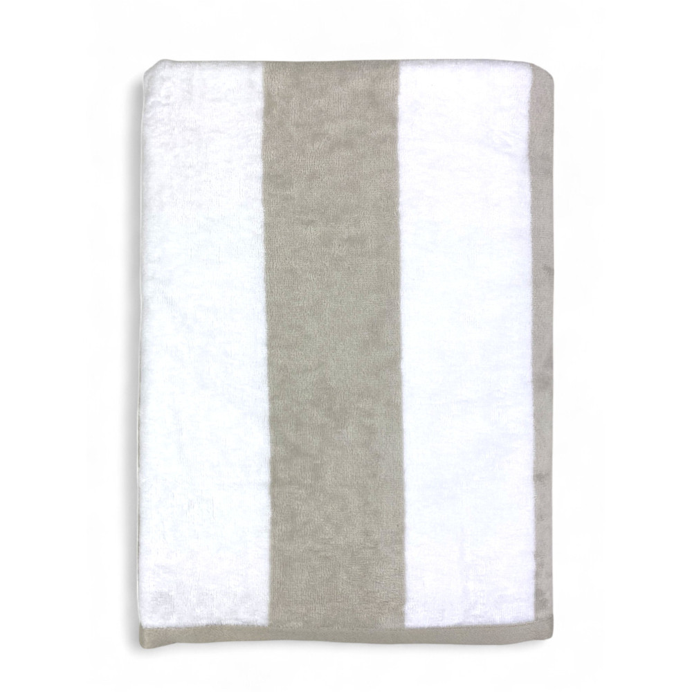 Telo mare jacquard Forte dei Marmi righe beige tortora 90x165 cm in spugna cotone Telo mare jacquard Forte dei Marmi righe beige tortora 90x165 cm in spugna cotone