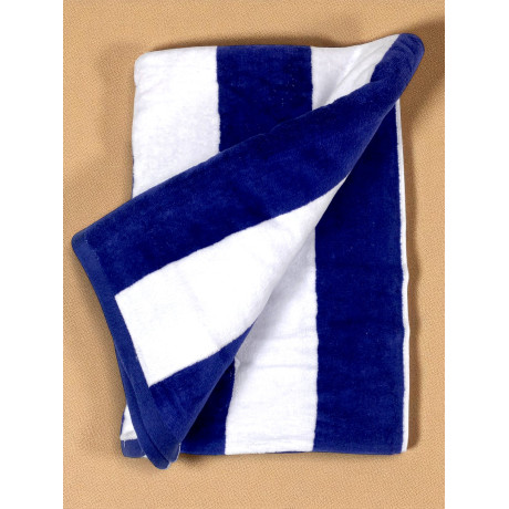 Forte dei Marmi blau gestreiftes Jacquard-Strandtuch 90×165 cm aus Baumwollfrottee