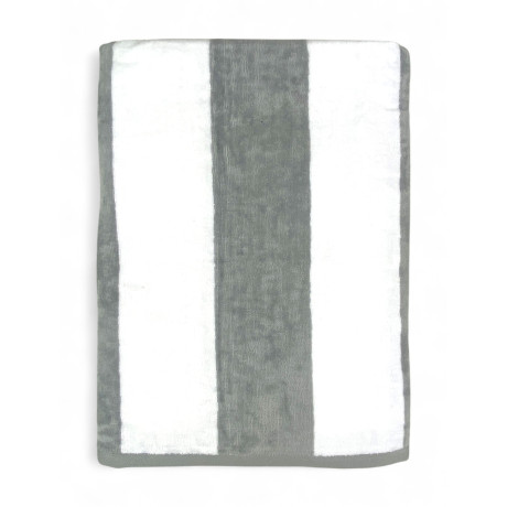 Serviette de plage en jacquard Forte dei Marmi rayures grises 90×165 cm en éponge de coton