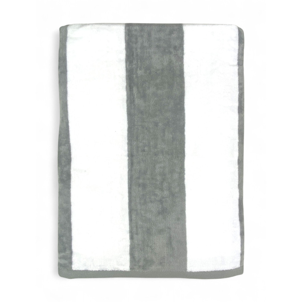 Serviette de plage en jacquard Forte dei Marmi rayures grises 90×165 cm en éponge de coton Serviette de plage en jacquard Forte dei Marmi rayures grises 90×165 cm en éponge de coton