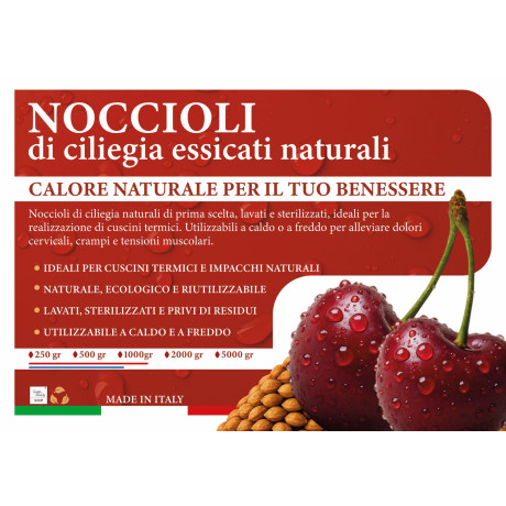 Noccioli di ciliegia Made in Italy per artigianato e benessere