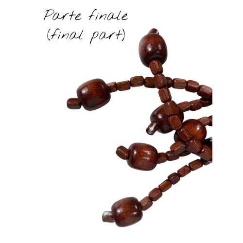 Perles plates Primero en bambou naturel marron