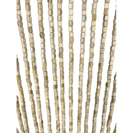 Beige wooden curtain with bamboo threads for indoor use