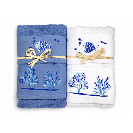 Beach towels packaged with bow - summer gift idea