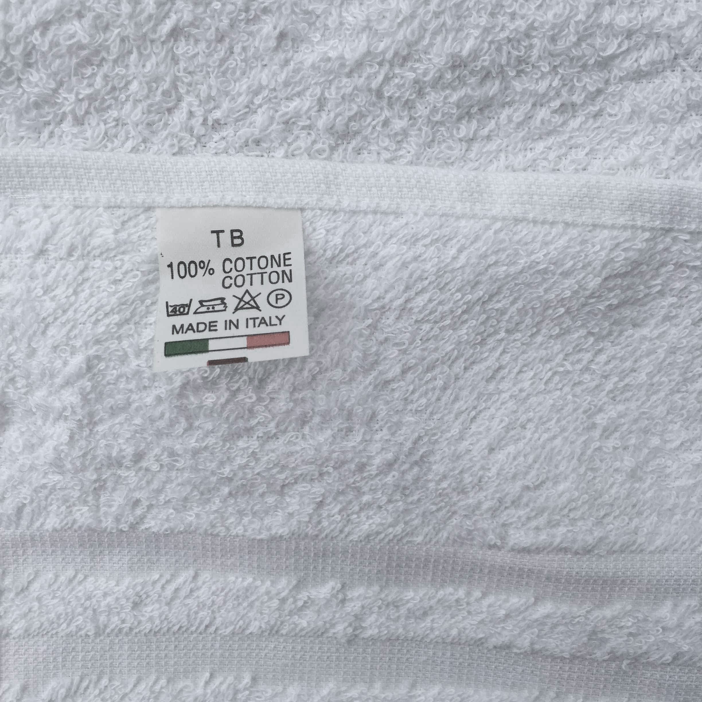 SET 6 asciugamani OSPITE Cotone TINTA UNITA bianco NIDO D'APE FORNITURA  ALBERGHI