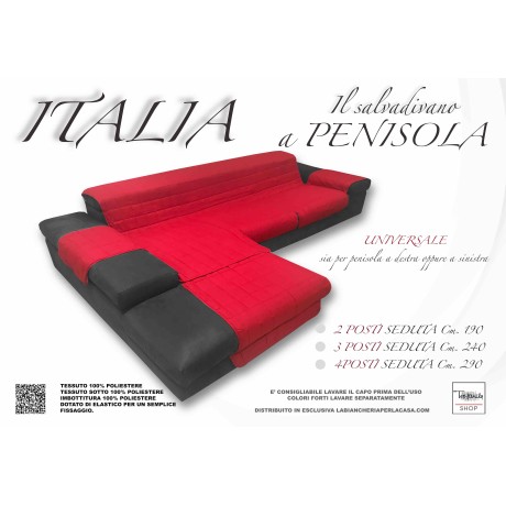SOFA COVER ITALIA THE SOFA PROTECTOR WITH QUILTED PENINSULA PLAIN BURGUNDY RED