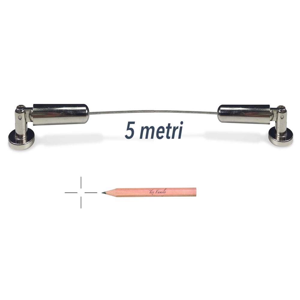 CABLE DE ACERO PARA CARPA 5 MT. SOPORTE DE CORTINA DE ACERO AJUSTABLE CON MARCADORES DE AGUJEROS PARA LÁPICES CABLE DE ACERO PARA CARPA 5 MT. SOPORTE DE CORTINA DE ACERO AJUSTABLE CON MARCADORES DE AGUJEROS PARA LÁPICES