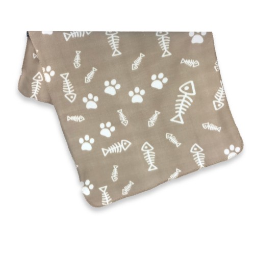 PLAID FLEECE FOR PETS cm. 80x120 BEIGE