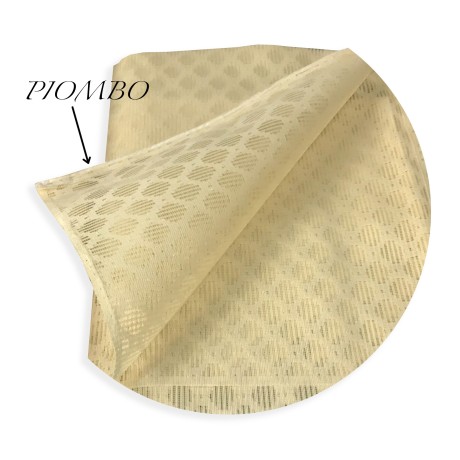 CORTINA DE MALLA CON MOSQUITERA DE DIAMANTE PARA EXTERIOR PLOMO ANCHO Cm.200 BEIGE LISO